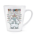 Yeti Confetti 12oz Latte Mug Cup - Funny Animal