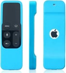 Coque En Silicone De Protection À Telecommande Fine Compatible Pour Apple Tv 4Ème Generation(Azurro)