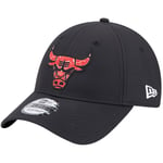 casquettes Homme, New Era NBA 9FORTY Chicago Bulls Cap, Noir