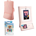 HP Sprocket Photomaton Machine Imprimante Photo Instantanée Couleur (Rose) Starter Bundle + Papier Zink (100 Feuilles) + Étui de Transport Rembourré