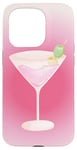 Coque pour iPhone 15 Pro Esthétique Rose Matrini Y2K Dirty Martini Lover Olive