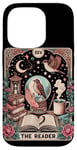 Coque pour iPhone 14 Pro The Reader Tarot Card Funny Bird Lover Lecteur de livre