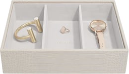 Stackers Putty Croc textured Classic Medium Jewellery Box Watch/Accessories