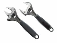 Bahco ERGO Extra Wide Jaw Adjustable Wrench Twin Pack BAHADJ903129
