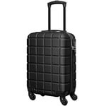 Ryanair Valise Cabine légère avec Serrure TSA, 52 x 35 x 20 cm, Valise de Cabine de 50,8 cm avec roulettes, Coque Rigide British Airways, RyanAir, Virgin Atlantic, Emirates et Plus Encore, Noir, 52 x