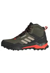 adidas Homme Terrex AX4 Mid Gore-TEX Hiking Shoes Chaussures de randonnée, Olive Strata/Wonder Beige/Core Black, 46 EU