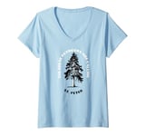 Womens St. Peter The Great Outdoors Are Calling Tree Nature V-Neck T-Shirt