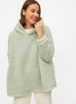 Tu Sage Green Shorter Length Borg Hooded Blanket XL Xl female