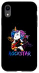 Coque pour iPhone XR Licorne Rock Star Guitare à bascule Musique Chanteur Rock Band