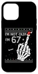 Coque pour iPhone 12 mini 67 + 1 Flip Off Middle Finger - Funny Skull 68th Birthday