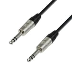 Adam Hall Cables 4 STAR BVV 0300 - Câble de Patch REAN Jack 6,35 mm TRS stéréo vers Jack 6,35 mm TRS stéréo 3 m