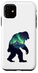 iPhone 11 Bigfoot in the Forest Sasquatch Yeti Aurora Case