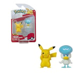 Bizak Pokémon 63223355 Pack Double génération IX Comprenant 2 Figurines avec Grand Niveau de détail Quaxley + Pikachu