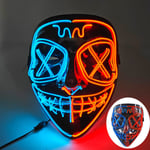 Uusi hauska LED Neon EL Wire Light Up Mask Halloween Masquerade Carnival Party Rave pääsiäisasu Cosplay hehkuva naamio