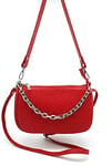 Puccio Pucci Women's TRLBC100172 Leather Bag, Red, 26x16x8