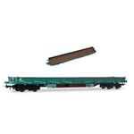 FS 4-AXLE STAKE WAGON TYPE RES GREEN LIVERY EP.VI 1:87 Rivarossi Treni