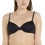 Calvin Klein BH Sheer Marquisette Demi T-shirt Bra Svart polyamid A 85 Dam