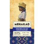 Menakao Madagascar Chocolate 63% Cocoa Nibs &amp;amp; Sea Salt Craft Chocolate Bar