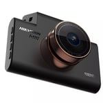 HIKVISION Dashcam 1600P (5MP) 30fps FHD Loop Recording, 130&deg; FoV with Built-in G-Sensor, Built-in WiFi, GPS, Night Vision, 4&quot; Display, SD Card Slot up to 128GB, Phone App, Loudspeaker &amp; Mic, Supports H.265.