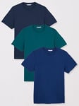 Everyday 3 Pack Crew T-shirt - Teal/blue/navy, Multi, Size 5Xl, Men