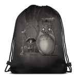 ghjkuyt412 Drawstring Bags My Creepy Neighbor Totoro Tim Burton Unisex Drawstring Backpack Sports Bag Rope Bag Big Bag Drawstring Tote Bag Gym Backpack in Bulk