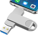 Clé USB C 512GO USB C Clé USB 512 Go Double Connecteurs 2 en 1 Cle USB OTG Type C et USB Métal Clef USB C Résistance à l'eau Mémoire Stick Pendrive pour Android Smartphones,PC, Tablet