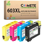 COMETE, Marque Française - 603XL - 4 Cartouches d'encre Compatibles Epson 603 XL Etoile de Mer - pour Cartouche epson XP 2100 XP 2105 (1 Noir 1 Cyan 1 Magenta 1 Jaune)