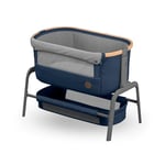 Maxi-Cosi Iora Berceau Cododo, Lit Cododo Bebe Pliable, 0-6 Mois, 9 kg Max, 4 Inclinaisons et 5 Hauteurs, Système Coulissant, Matelas Confort, Grand Panier, Facile à Transporter, Essential Blue