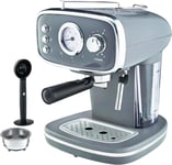 Cooks Professional 15 Bar Retro Coffee Espresso Machine, Steam Wand, Temperature