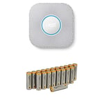 Nest Protect 2nd Generation Smoke + Carbon Monoxide Alarm (Wired) with Amazon Basics Batteries