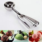 New Professional Quality Ice Cream Scooper Spoon Stainless Steel Scoop Ice Cream Spoon Mash Potato Food Baller 5/6cm