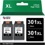 301XL Remanufacturees Cartouche HP 301 Noir pour Cartouche Encre HP 301 XL Cartouches d'encre 301 XL Compatible pour HP Envy 4500 4502 5530 DeskJet 1000 1510 2540 3050 Offic2620 2622 (2 Pack)