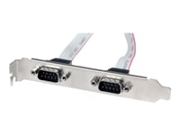 Startech.Com 2 Port 16In Db9 Serial Port Bracket To 10 Pin Header - Db9 Bracket - Db9 Header - Serial Port Bracket (Plate9m2p16) - Seriell Panel - Db-9 (Hane) Till 10 Pin Idc (Hona) - 40.64 Cm - Grå