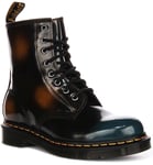 Dr Martens Combat Brush 6 Eye Lace Up Heeled Womens Boot Black Multi UK  3 - 8