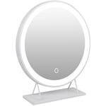 Led Rond Miroir de Maquillage pour Coiffeuse,avec Commande par Effleurement et 3 Modes D'éclairage de Couleur