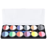 12pcs 10g Face Body Painting Kit 2 Brushes Cosplay Makeup Pigment GFL