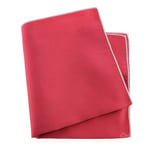 Pochette soie, Rose Ribes, ourlet Rose crocus - Rose -  FABRIQUE EN ITALIE.