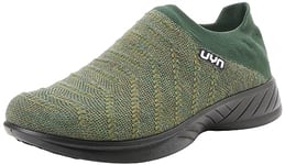 UYN Homme 3D Ribs Sabot Wool Black Sole Sneaker, Military Green, 45 EU