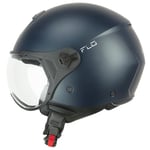 CGM Flo Casque Jet Adulte Unisexe, Pétrole satiné, XXL (61cm)