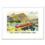 Wee Blue Coo Rail Scotland West Highland Line British Railways Picture Framed Wall Art Print