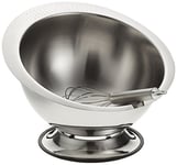 Baumalu 342922 Bol Pâtissier Design Cul de Poule + Fouet, Argent