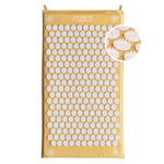 ShaktiMat [L'original depuis 2007] Tapis d'acupression pour Relaxation – Soulage la douleur dans le Dos, Pieds, Nuque, Jambes - Améliore circulation sanguine & Sommeil - Niveau Débutant – Jaune