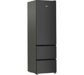 BEKO HarvestFresh GNE4603VPZ 70/30 Fridge Freezer - Black Steel, Silver/Grey,Black