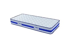 Literie Julien Matelas Lot de 2 matelas très epais 29 cm + alèses 100x200 ferme - 7 zones confort noyau poli lattex hr dernière génération respirant