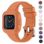 Meliya Strap for Garmin Vivofit JR 3 Kids, Soft Silicone Wristband Replacement Watch Straps for Garmin Vivofit Jr 3, Orange