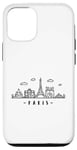 Coque pour iPhone 12/12 Pro France Capitale Skyline Tour Eiffel Paris