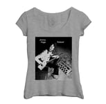 T-Shirt Femme Col Echancré Vintage Guitar Synth Gr 700 Jimmy Page Roland