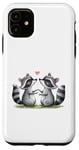 iPhone 11 Valentines Day Racoons Love Animal Cute Mens Womens Kids Case