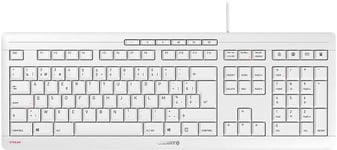 CHERRY STREAM KEYBOARD - Clavier - USB - Belge - commutateur : CHERRY SX - blanc grisé