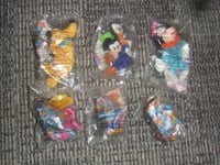 Lot of 6 McDonalds Happy Meal Toys Pluto Mickey Mouse Donald Duck